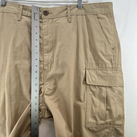 Levi's Shorts Mens Sz 42 Two Horse Brand Ripstop Cargo Outdoors Casual Tan Brown - Picture 5 of 8